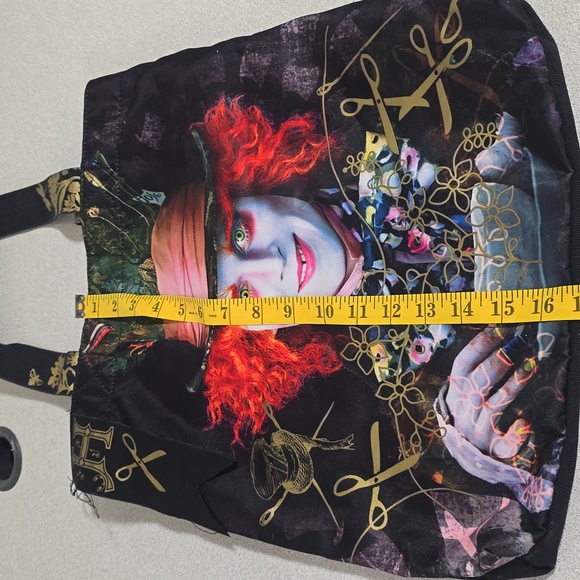 Disney Black and Gold Mad Hatter Tote Bag - Picture 5 of 5